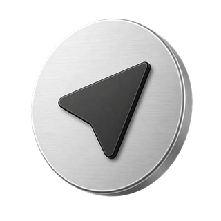 3D send arrow graphic on the contact us page