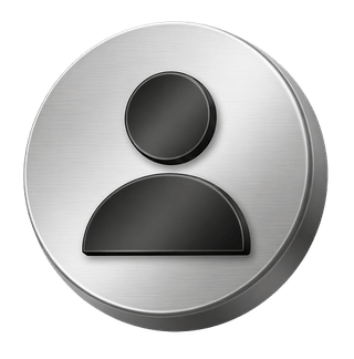 Ornamental 3D silver profile avatar symbol on the FAQ page