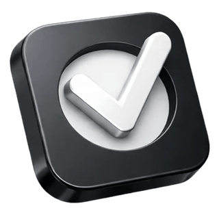 3D checkmark symbol on the Dividholdry about page